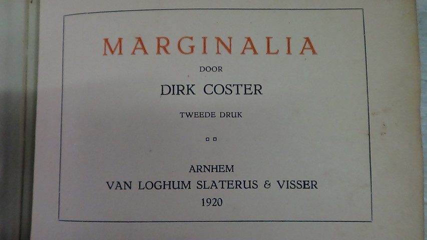 Coster, Dirk - Marginalia